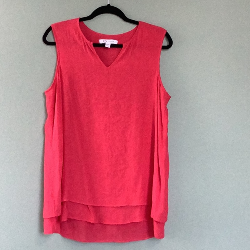 Cristina B cute double layered tunic top SZ Lg
